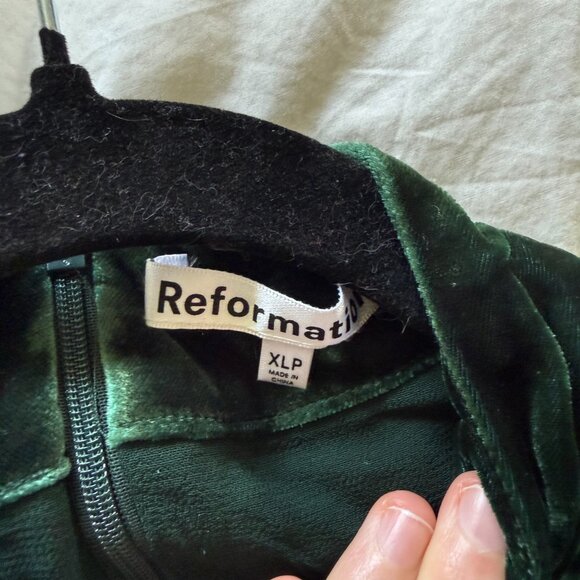 Reformation - Ottessa Velvet Wrap Dress - XLP - Picture 3 of 7